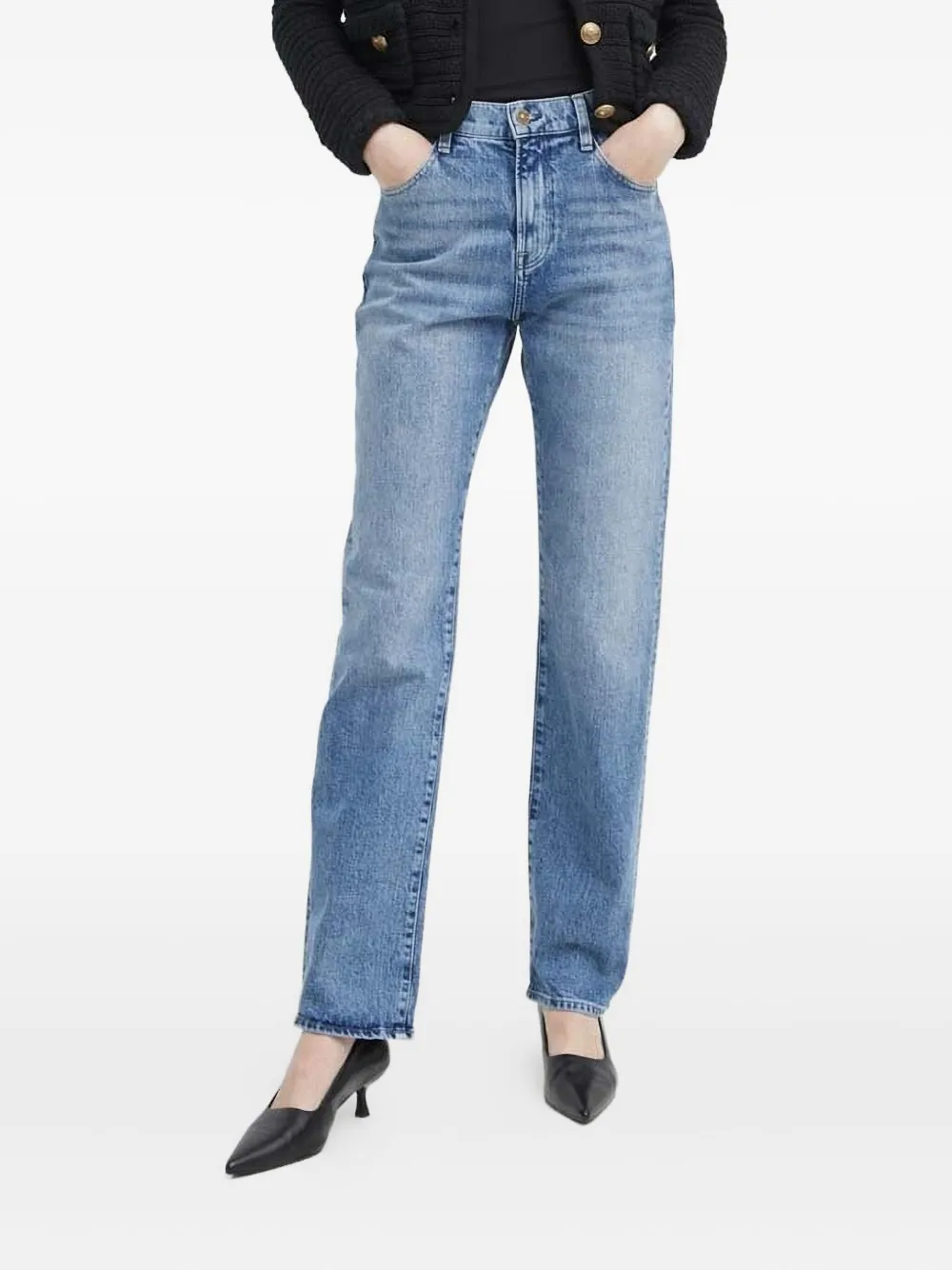 

Джинсы прямого кроя из светлой ткани G-Star RAW, синий