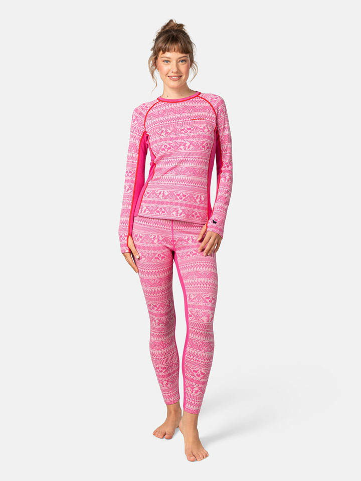 

KARI TRAA Терморубашка из мериносовой шерсти "Tale" розового цвета