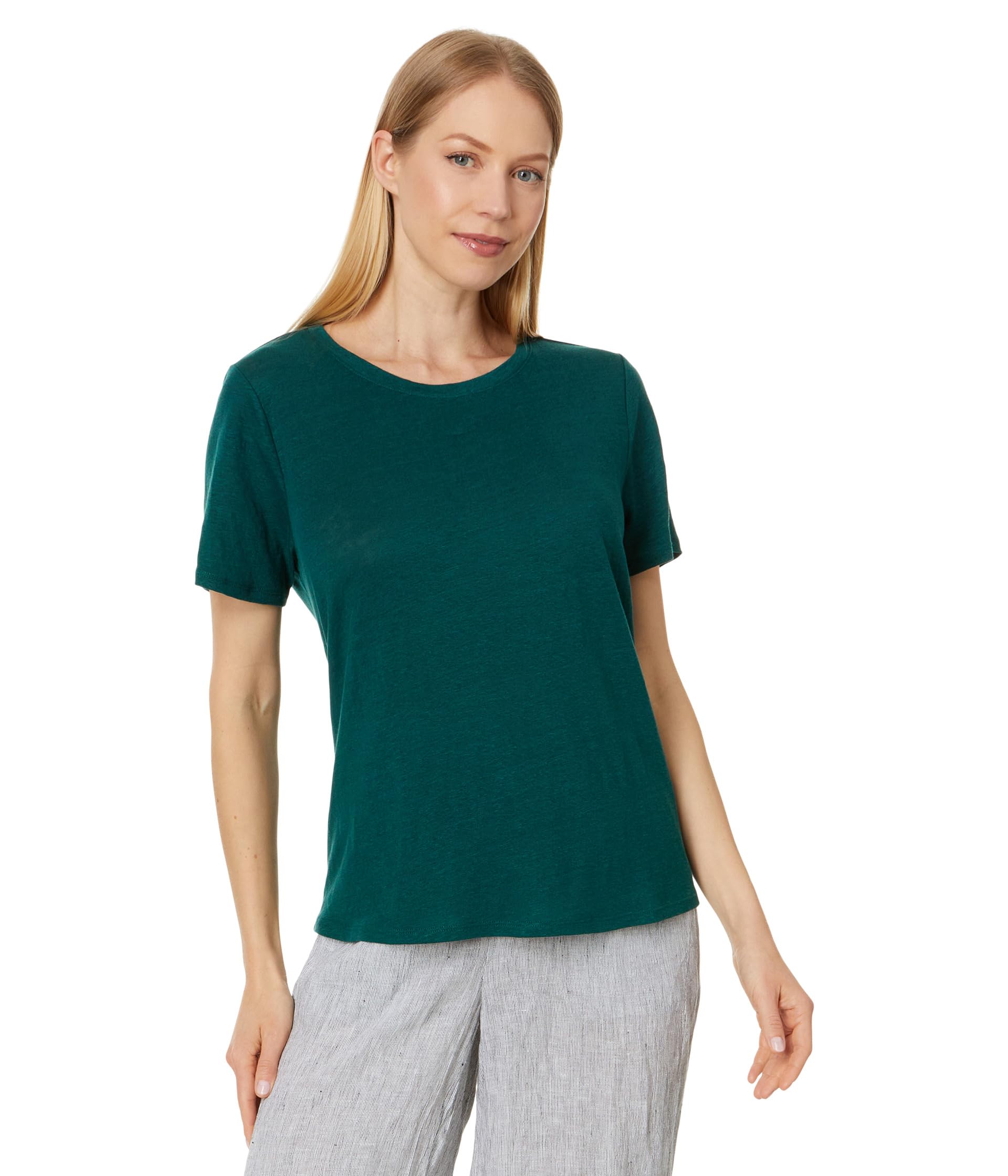 

Футболка Eileen Fisher Crew Neck Short Sleeve Tee, Aegean
