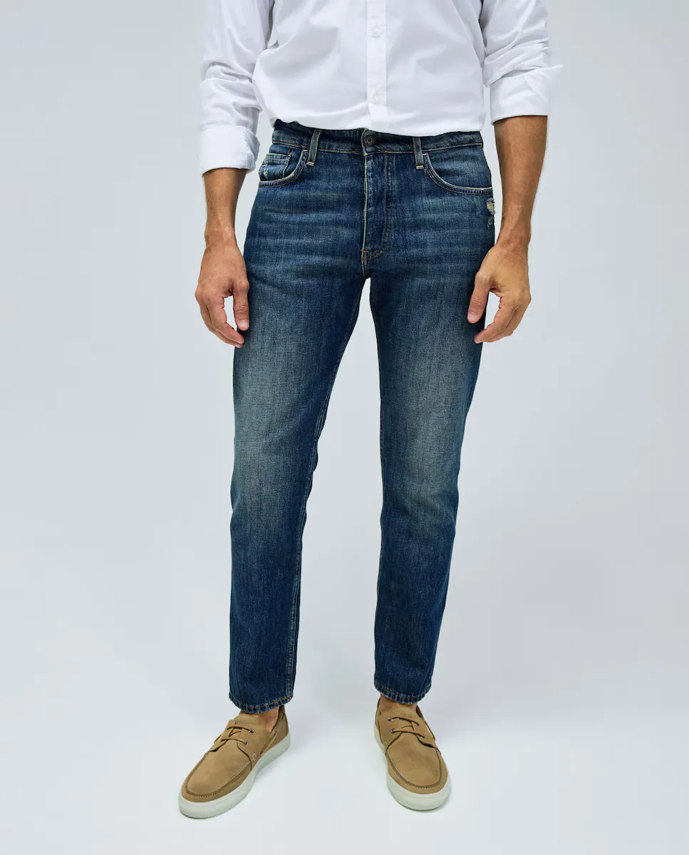

Прямые мужские джинсы синего цвета Salsa Jeans