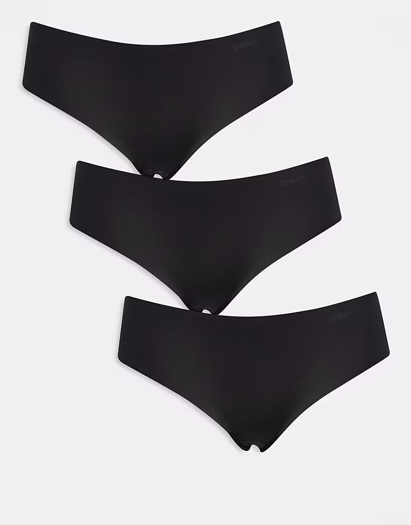 

Комплект из трех трусов-хипстеров DKNY черного цвета