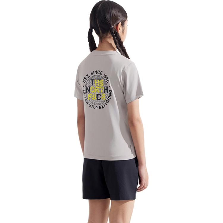 THE NORTH FACE Футболка SUN CHASE Moon Shadow Gray для детей — фото 3
