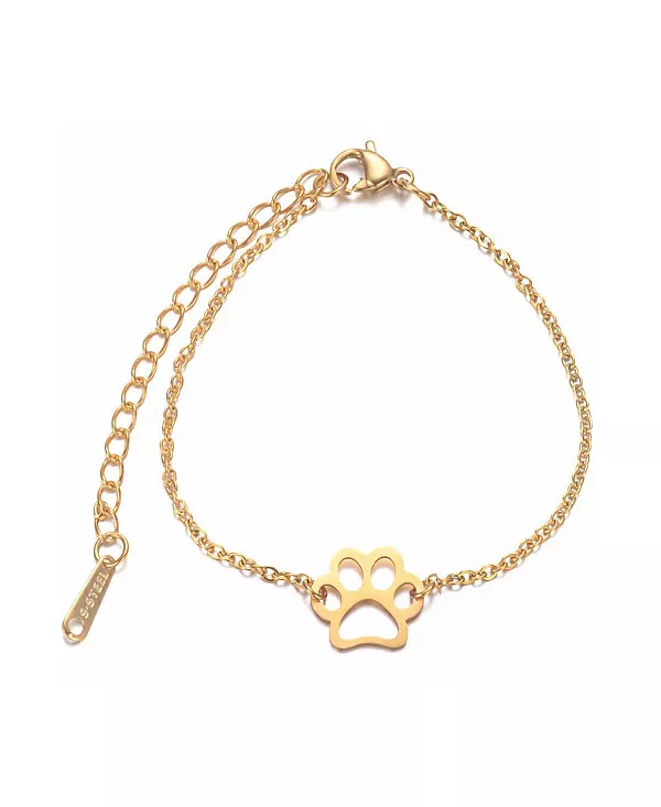 

Браслет-Цепочка Eternalprint с подвесками в виде отпечатка лапы Hollywood Sensation, gold