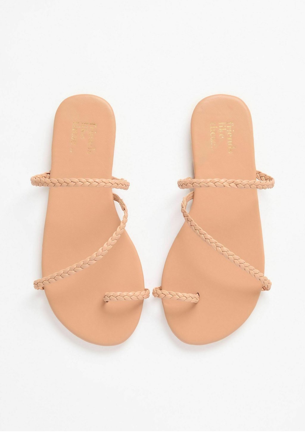 Сандалии с Т-образной застежкой REGULAR FIT - ASYMMETRIC TOE LOOP Friends Like These, цвет Nude — фото 3