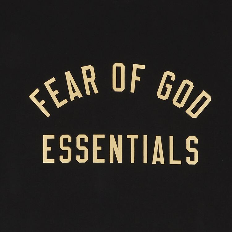 Футболка Fear of God Essentials Jersey Crewneck Tee Black, черный — фото 3