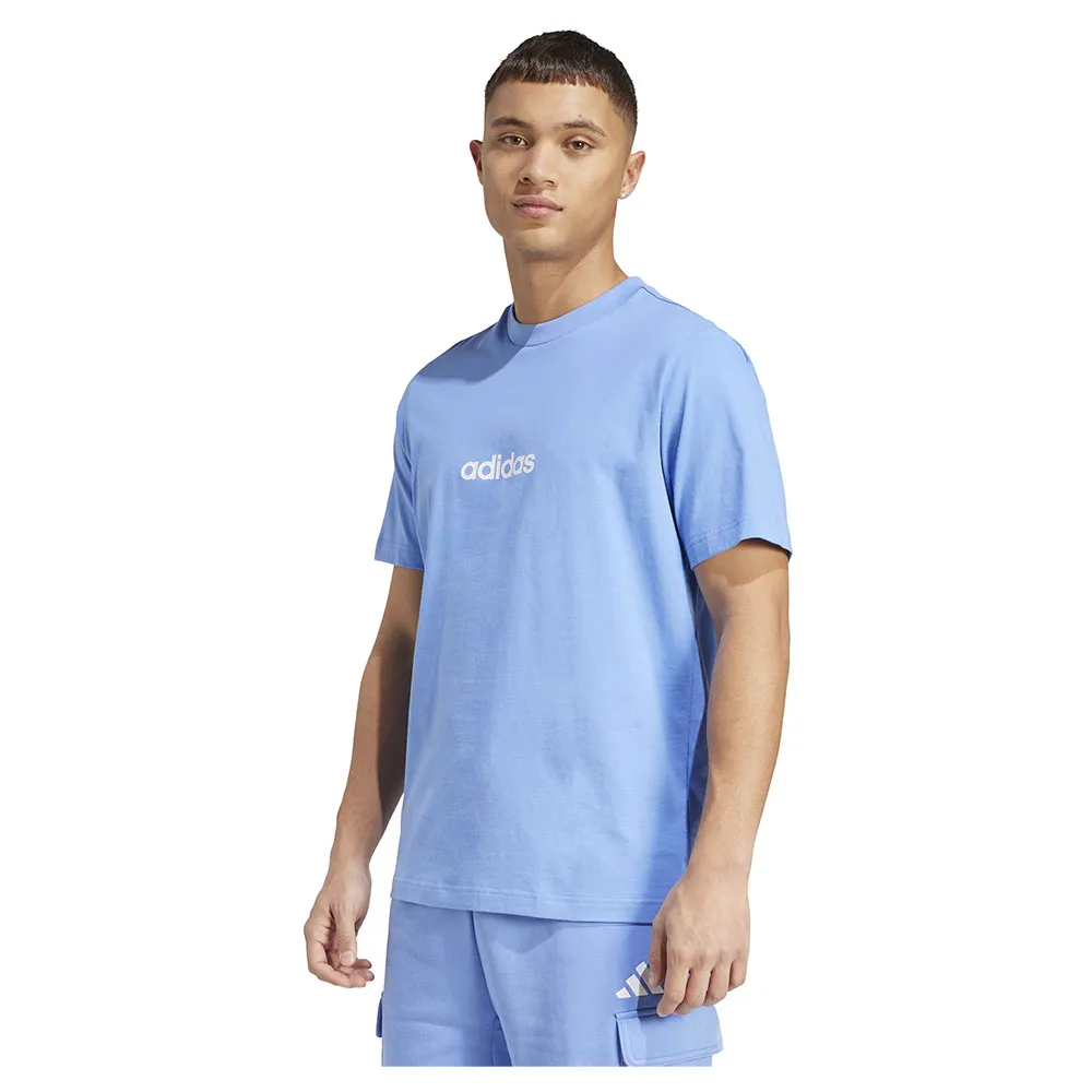 

Футболка с коротким рукавом adidas Essentials Linear Single, синий