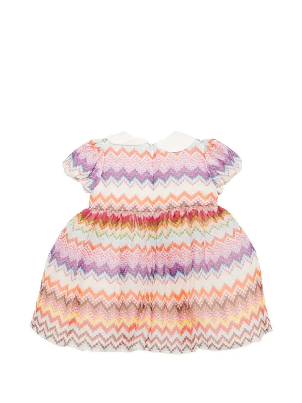 Платье с бантом и узором «зигзаг» Missoni Kids, белый — фото 2