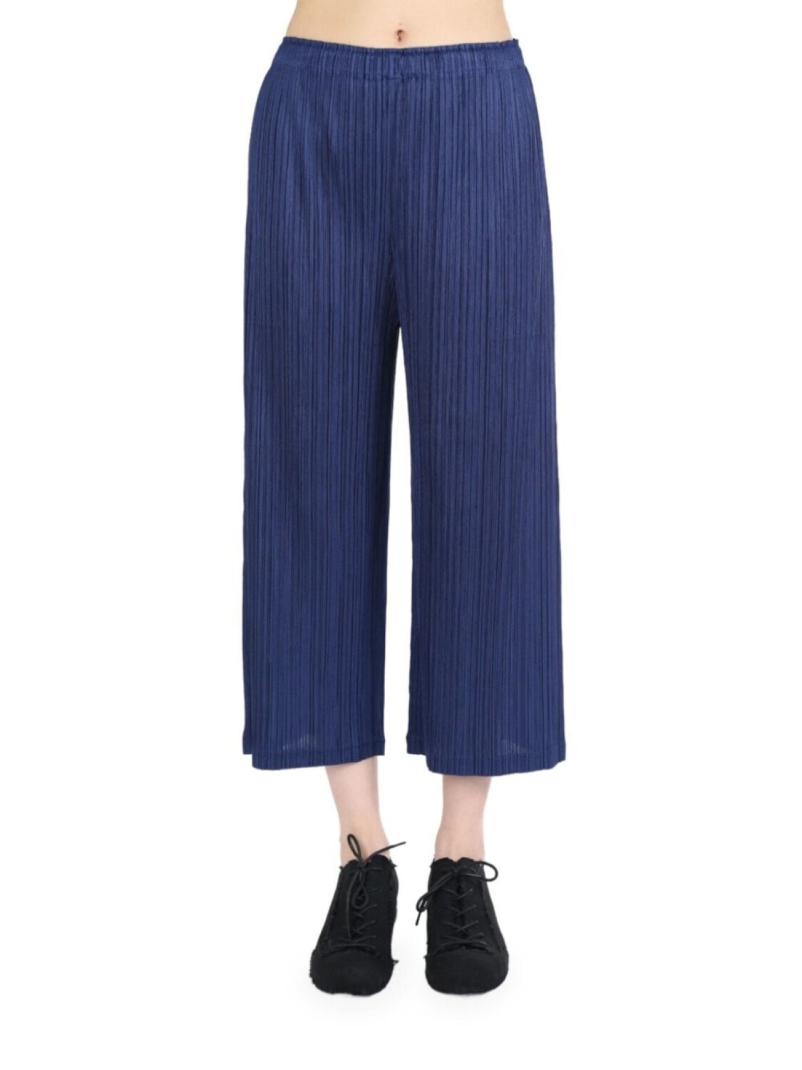 

Pleats Please Issey Miyake укороченные брюки со складками, синий