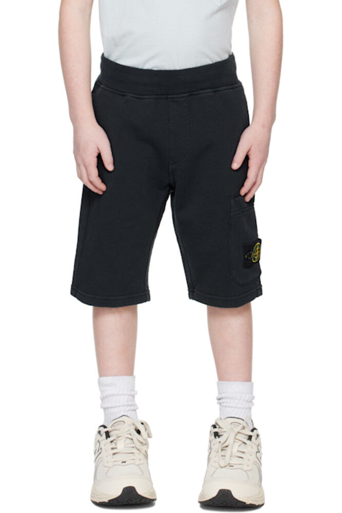 

Детские шорты с нашивкой-логотипом в морском стиле Stone Island Junior