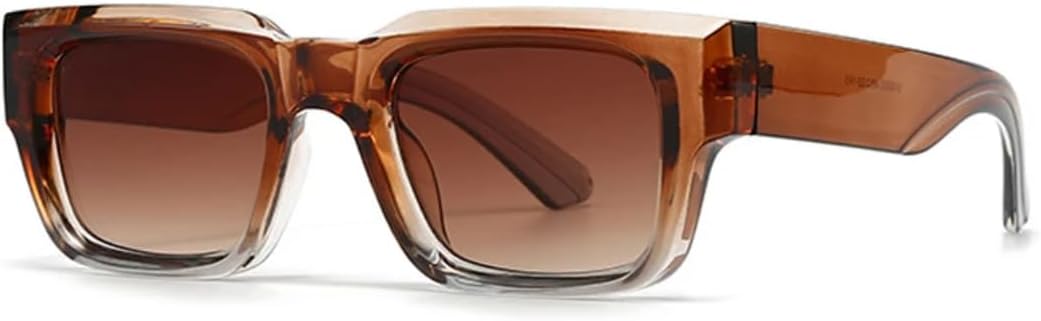 

Модные солнцезащитные очки с градиентным переходом цвета для мужчин, панк, с широкими дужками, защита от УФ-излучения UV400, ретро-стиль для женщин VFDHN, Tea Tea Gradient