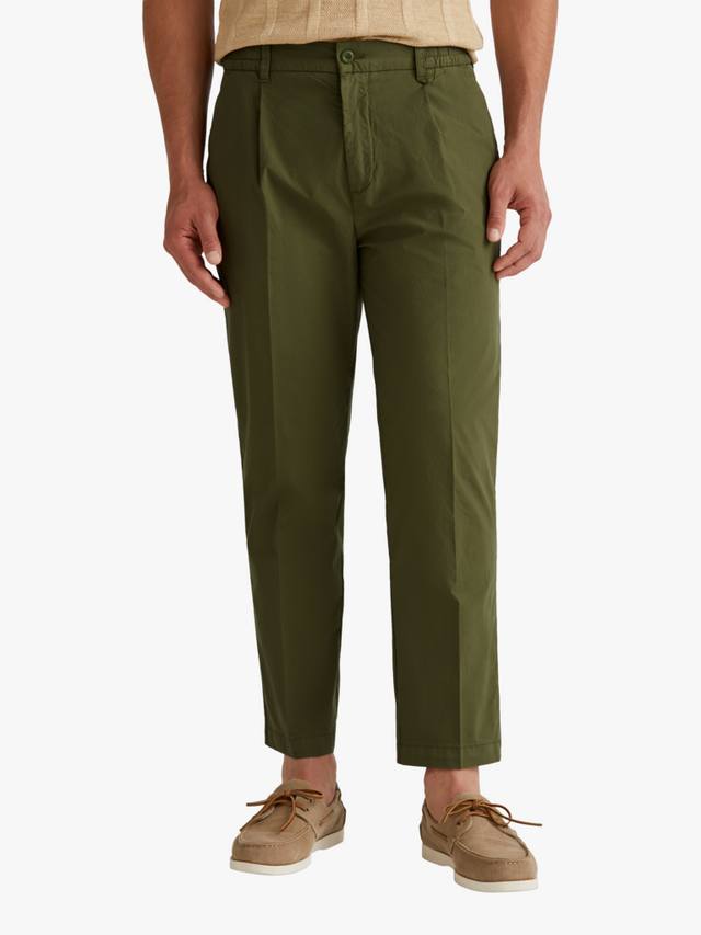 

Прямые брюки из хлопковой смеси Benetton, Mid Green