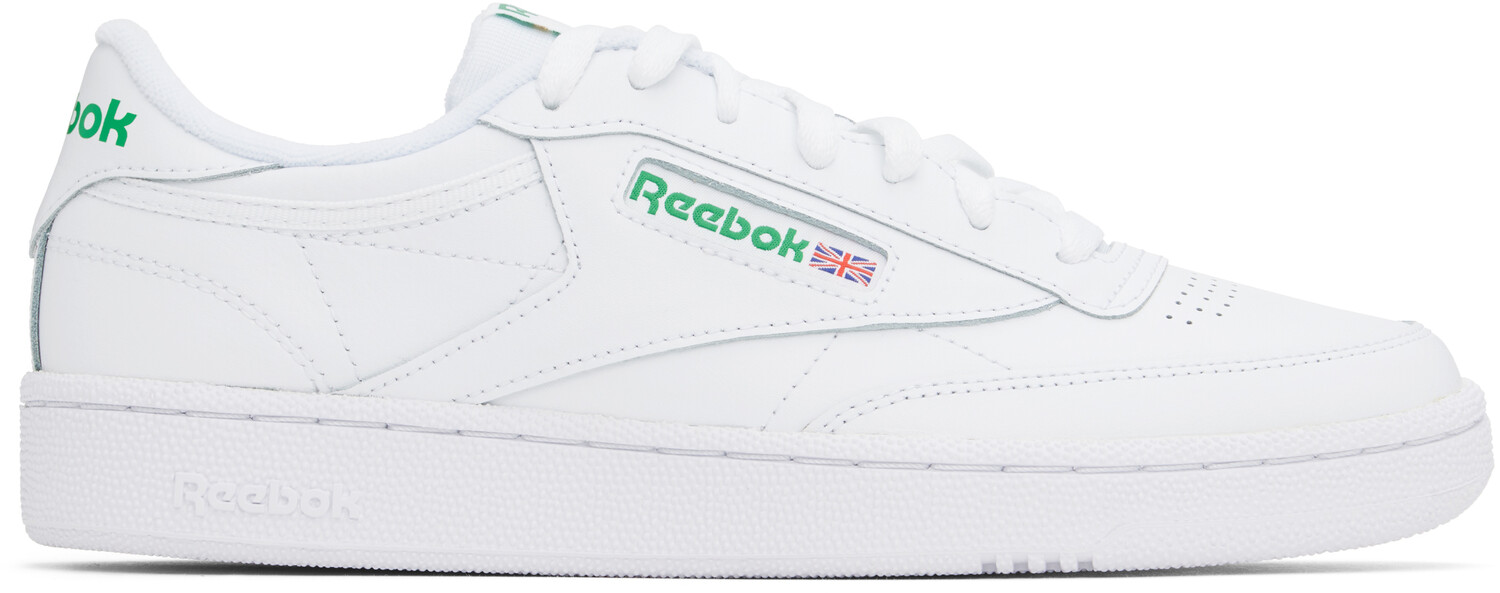 

Белые кроссовки Club C 85 Reebok Classics, белый/зеленый