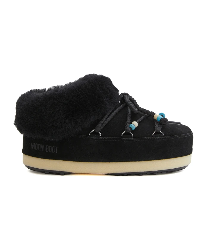 Зимние сапоги женские Moon Boot из бисера, черный