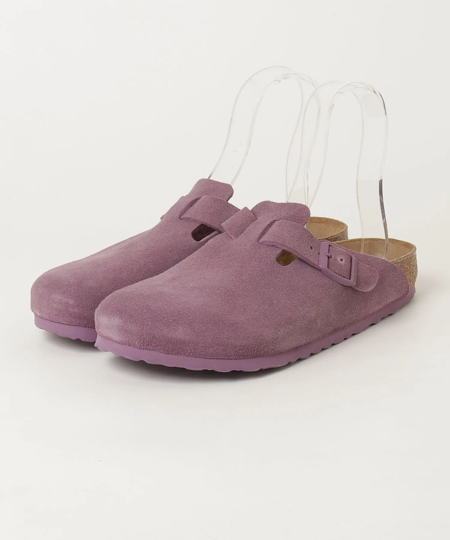 Мужские сабо из замши Birkenstock BOSTON лавандовые