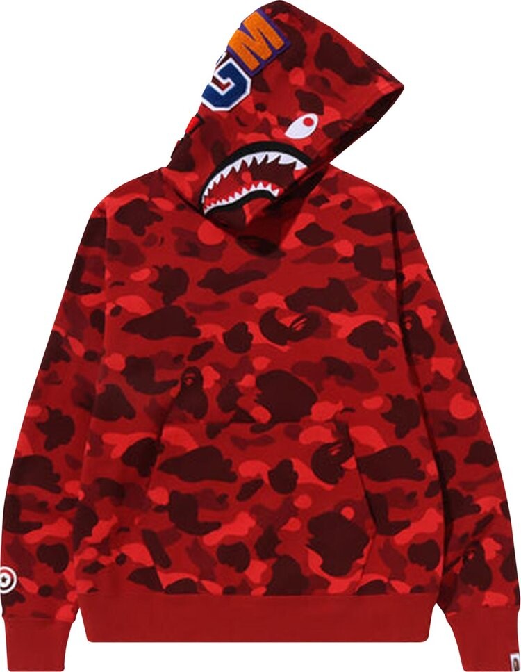 

Худи BAPE Color Camo Shark Pullover 'Red', красный