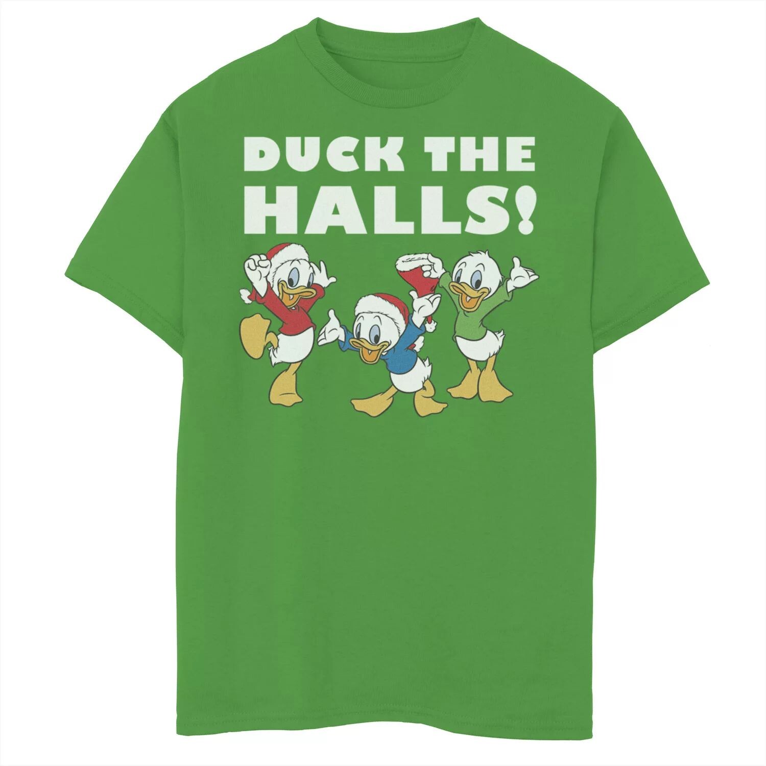 

Рождественская футболка с рисунком Disney's Huey Dewey And Louie для мальчиков 8–20 Duck The Halls Disney