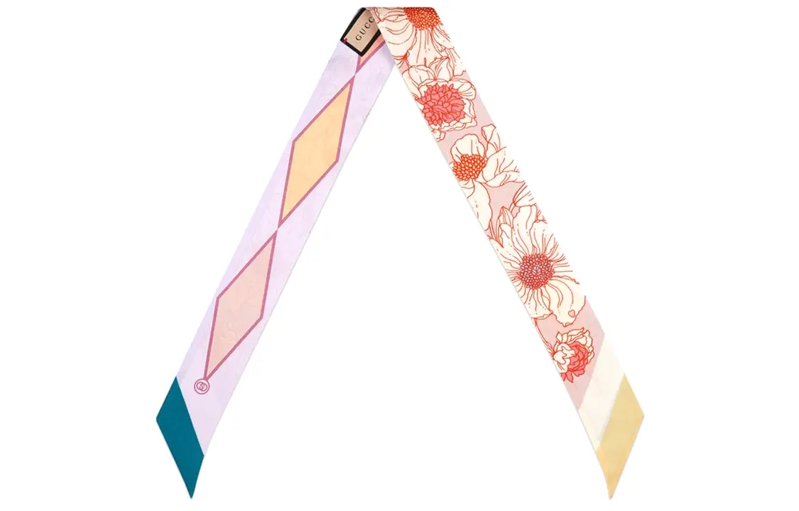 

GUCCI Женский шелковый шарф серии Lovelight, Orange