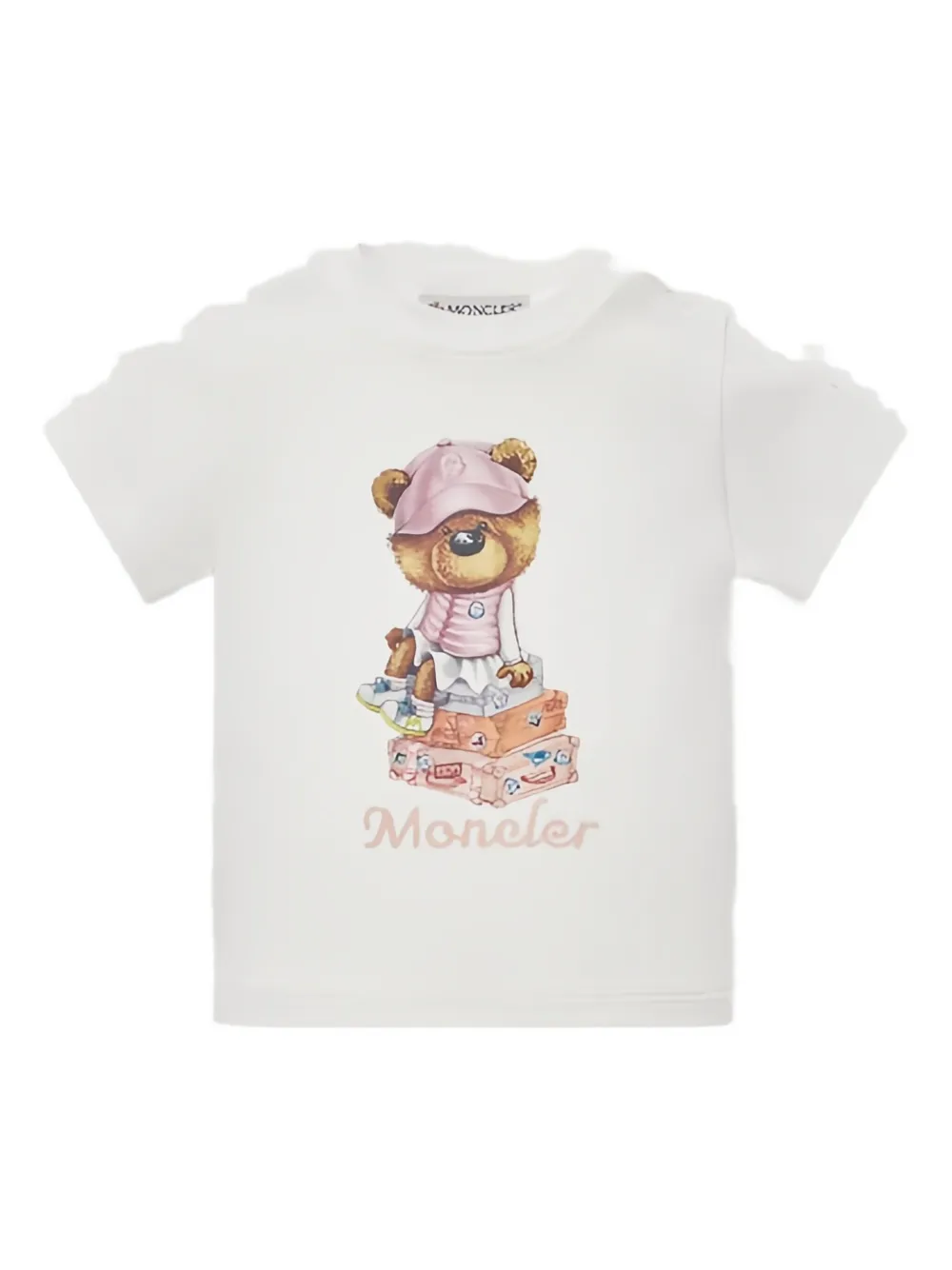 

Футболка с графическим принтом Moncler Enfant, белый