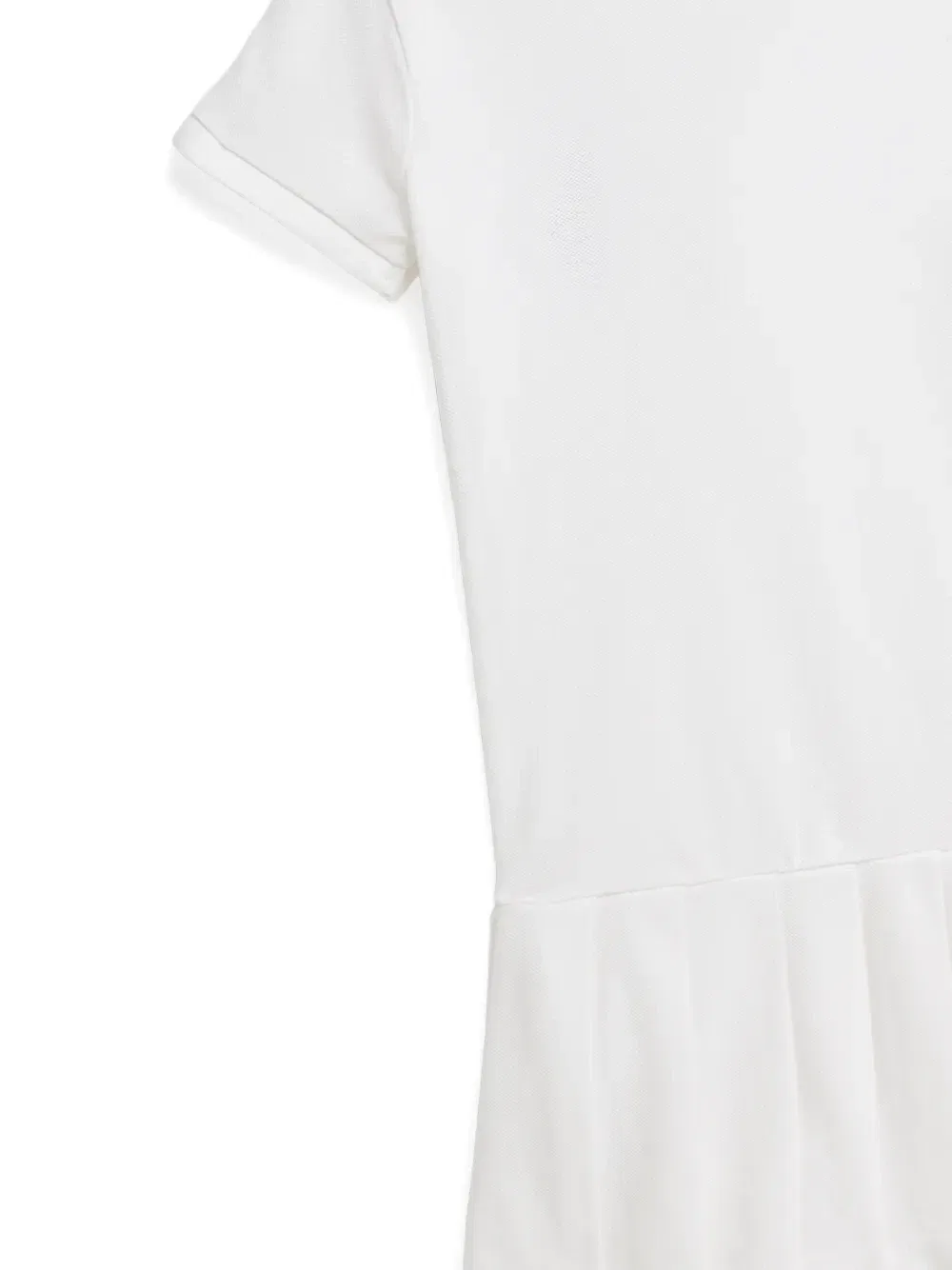 Платье с логотипом и плиссировкой Polo Ralph Lauren Kids, белый — фото 3
