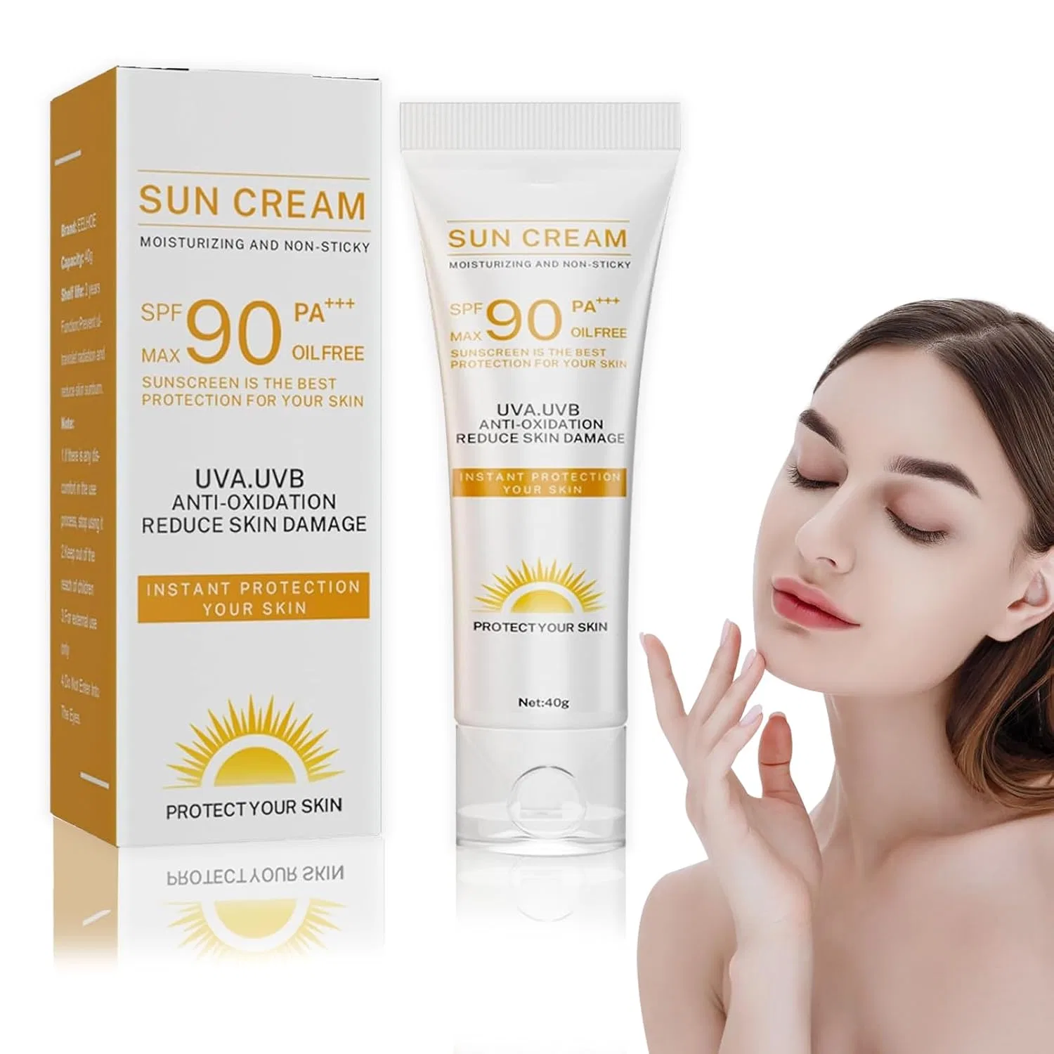 Солнцезащитный крем для лица SPF 90 PA+++ с увлажняющим эффектом Yaninee
