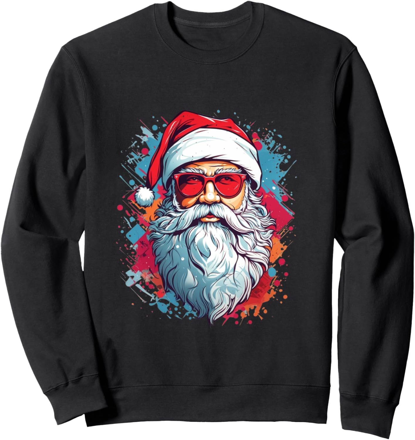 

Стильная толстовка с изображением Санты, солнцезащитных очков и бороды Enjoy Christmas To The Fullest, черный