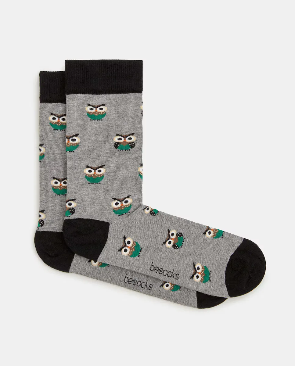 

Мужские высокие серые носки из органического хлопка Besocks, серый
