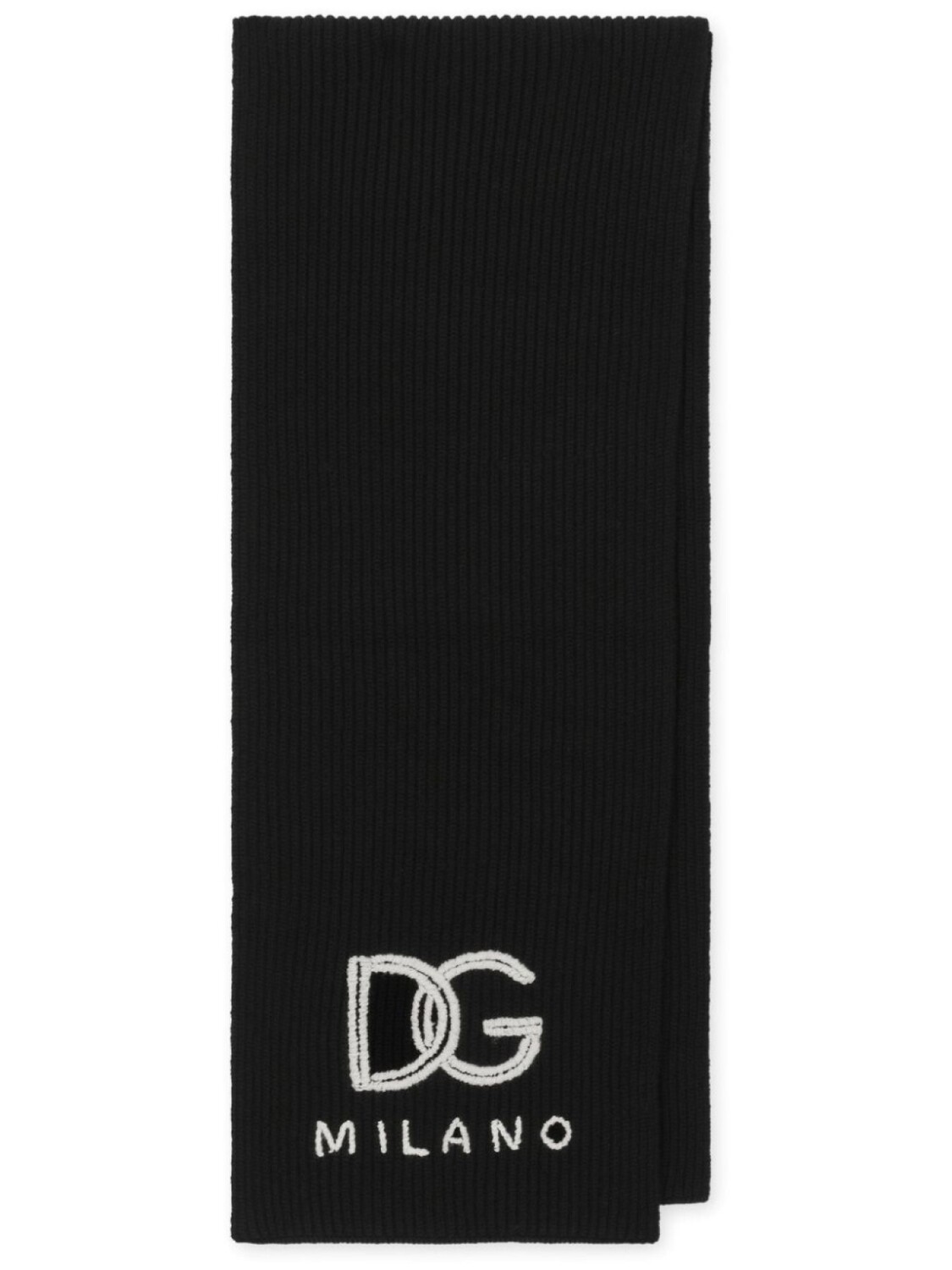 

Dolce & Gabbana кашемировый шарф с вышитым логотипом, черный