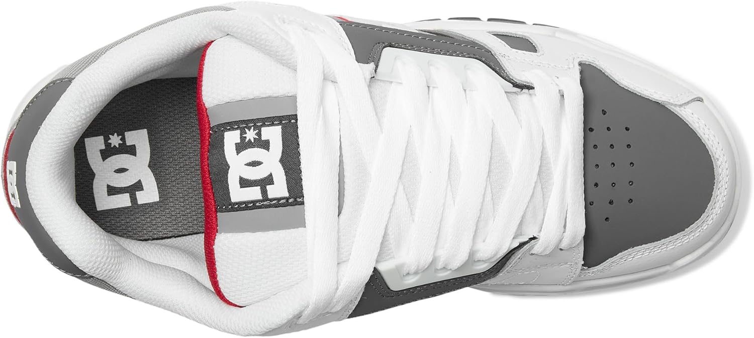 Мужские кроссовки DC Mens Stag для скейтборда Dc Shoes, белый/серый — фото 2