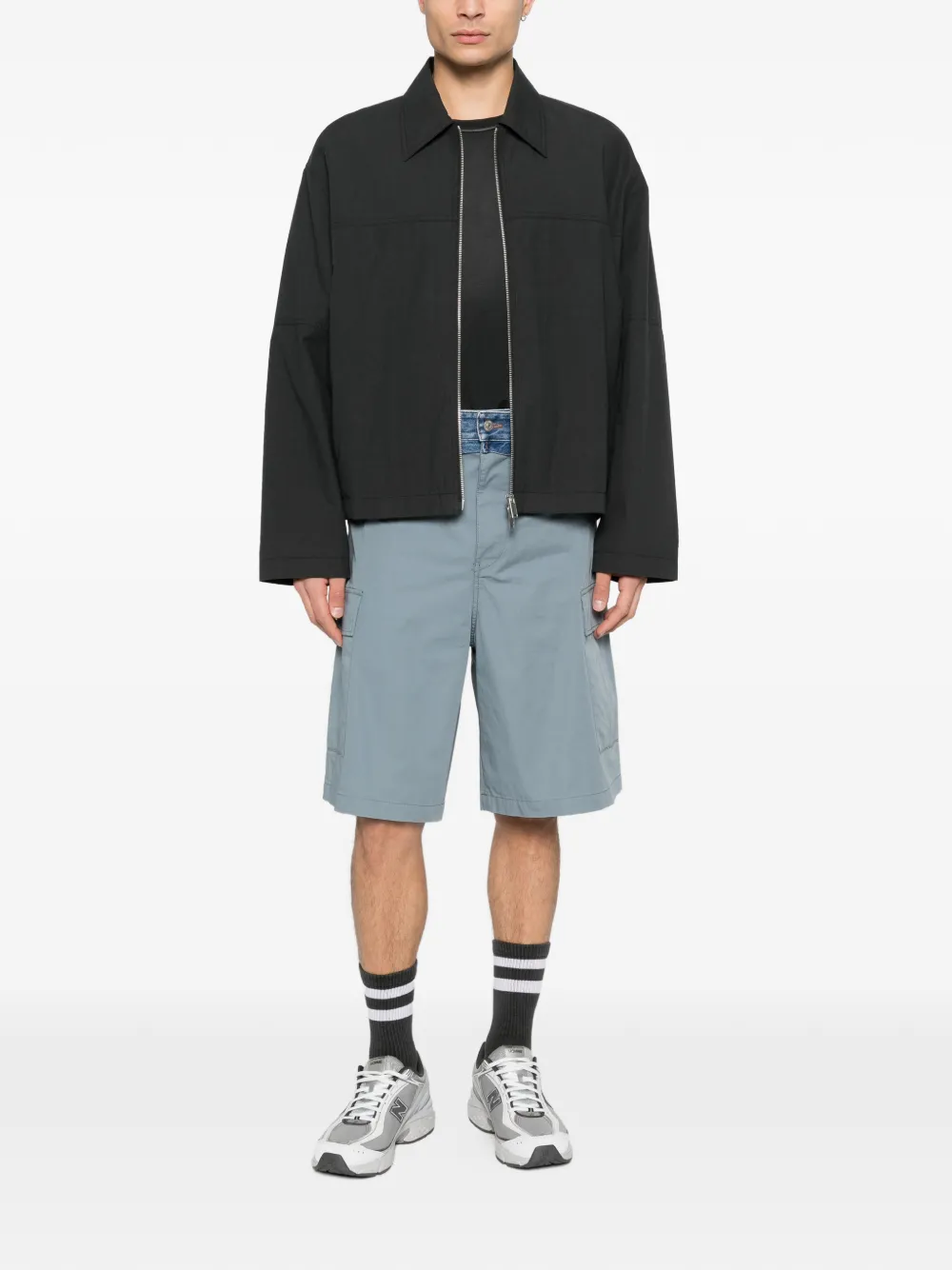 Карго-шорты с джинсовыми вставками MM6 Maison Margiela, синий — фото 2