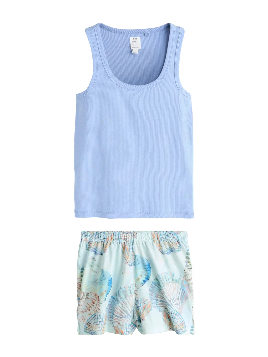Короткий пижамный комплект Next, Aqua/Light Blue