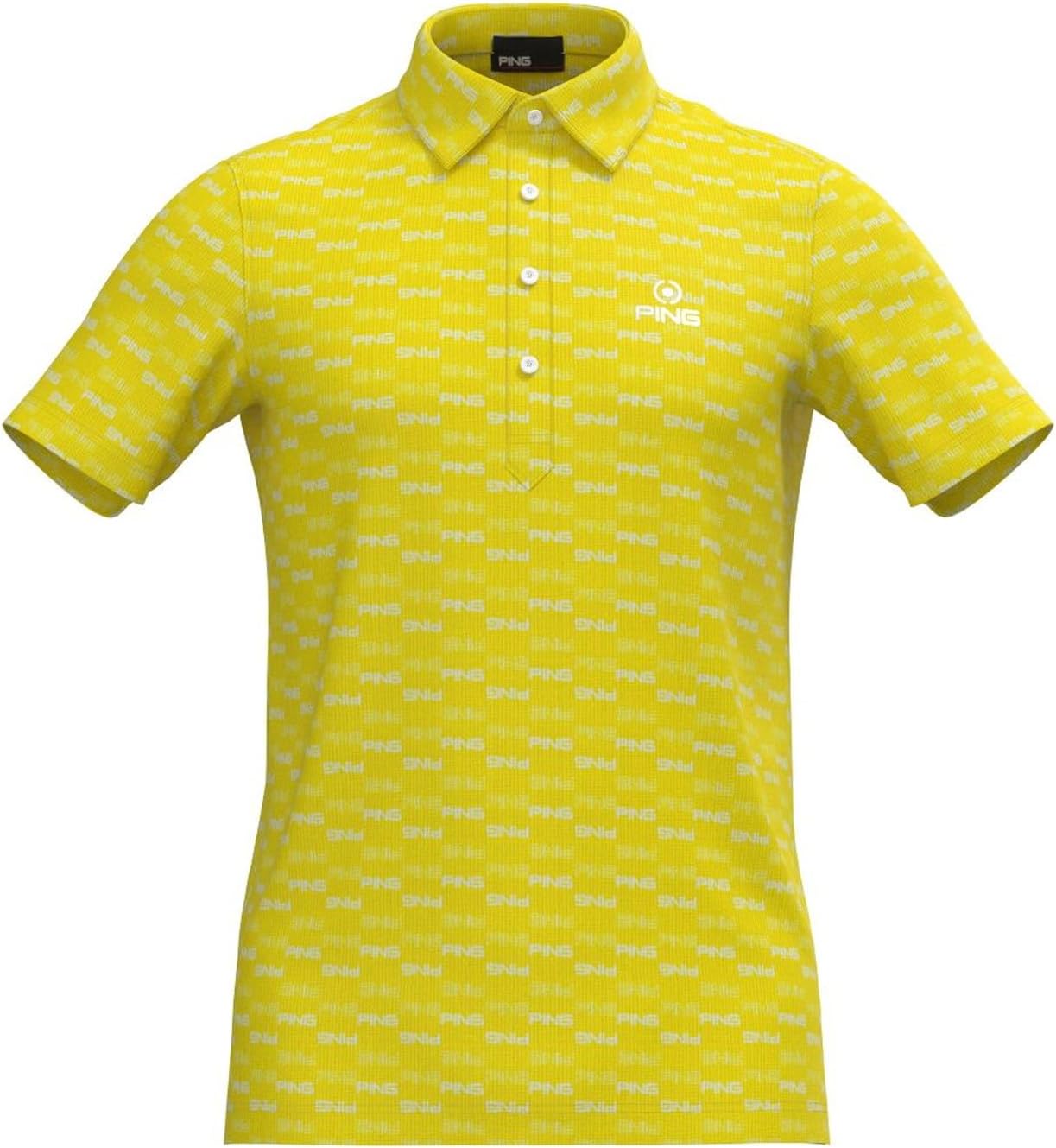 

Мужская рубашка-поло Ping с коротким рукавом (принт по всей поверхности, влагоотводящая, быстросохнущая) / для гольфа / 621-4260813, желтый
