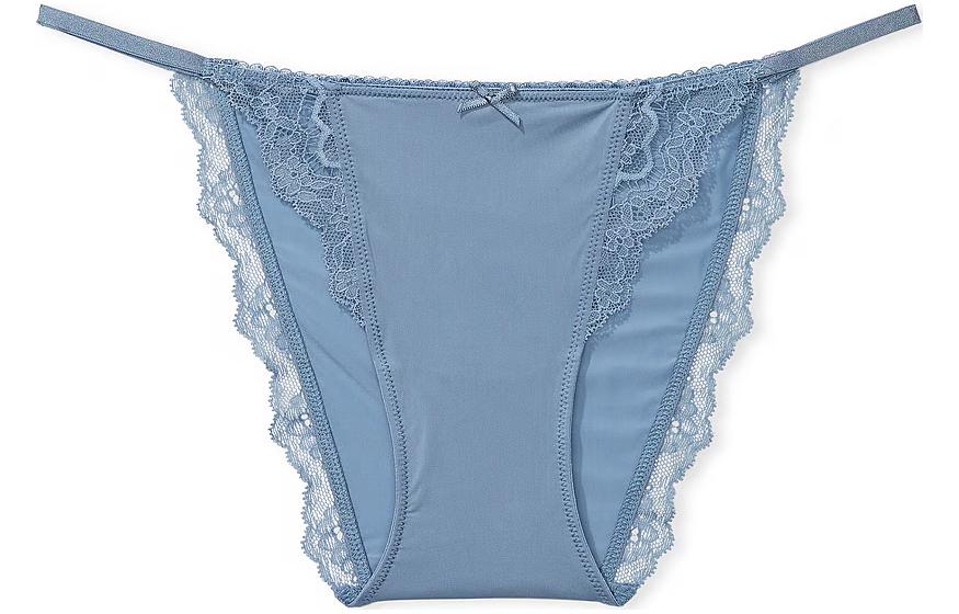 

PINK DREAM ANGELS Гладкие и кружевные мини-стринги/Нижнее белье Женские 1 упаковка Серо-голубой Victoria's Secret