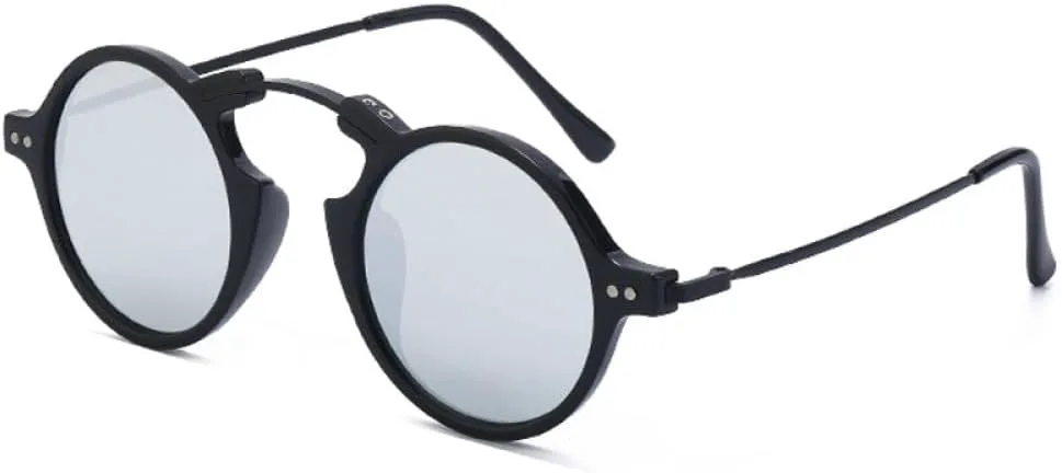 

2026 - Винтажные маленькие круглые солнцезащитные очки в стиле стимпанк для мужчин, роскошные солнцезащитные очки в стиле панк для женщин MTZJH, One Color