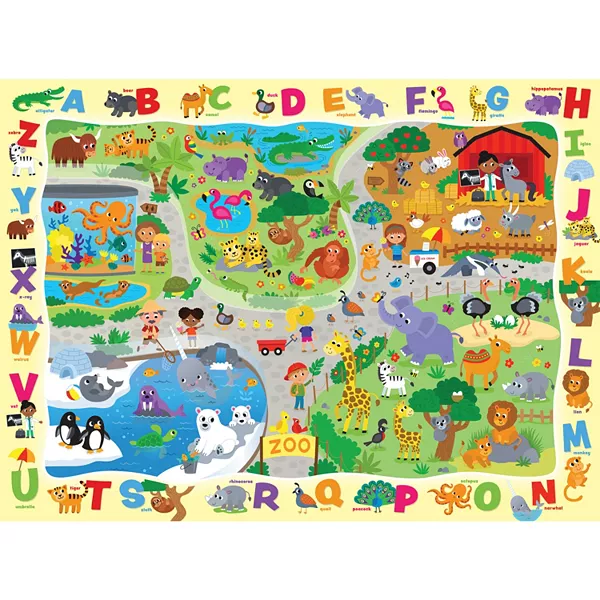 Прятки - алфавит в зоопарке пазл из 48 деталей Masterpieces Puzzles, multicolor — фото 2