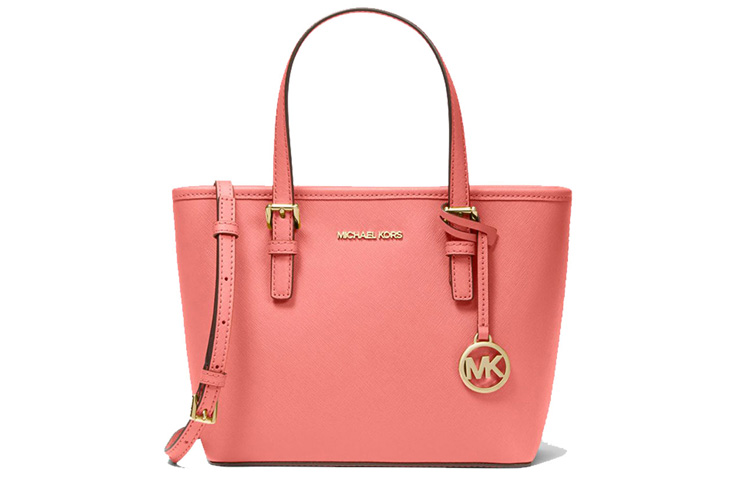 

MICHAEL KORS Сумка-шоппер Jet Set из кожи, сумка-шоппер через плечо, женская, небольшого размера, арбузно-красная