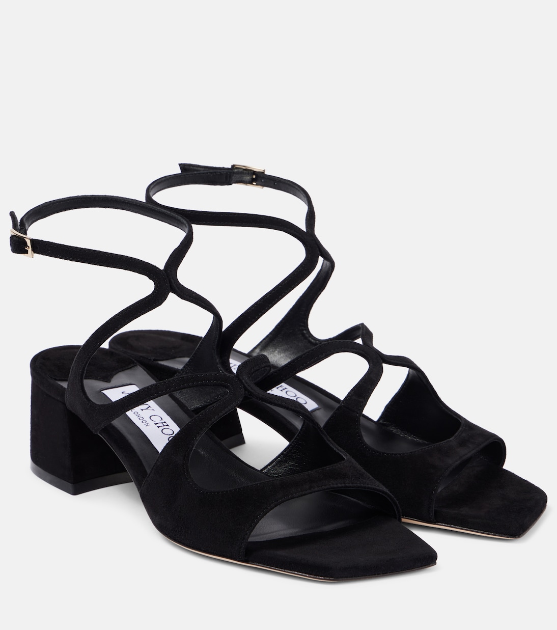 Замшевые сандалии Azilia 45 Jimmy Choo, черный
