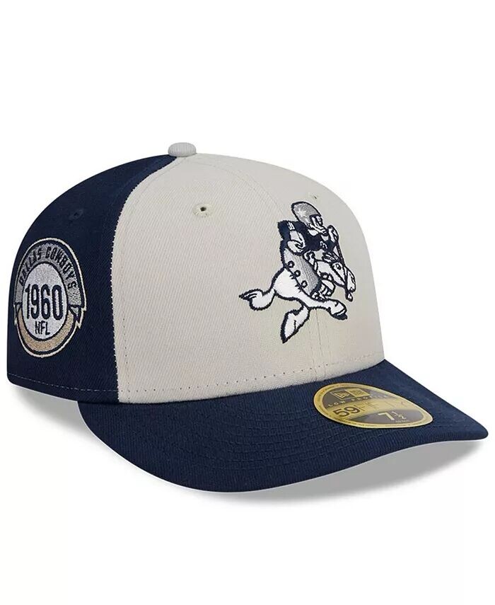 

Мужская кремовая, темно-синяя шляпа Dallas Cowboys 2023 Sideline Historic Low Profile 59FIFTY Fitted New Era