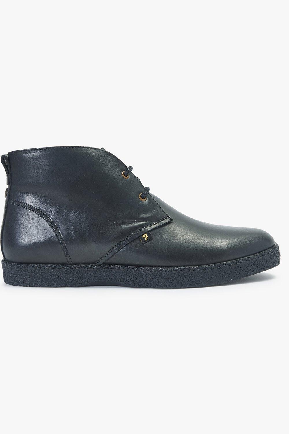 

Кожаные повседневные ботинки на шнуровке 'Jonah' Farah Footwear, черный