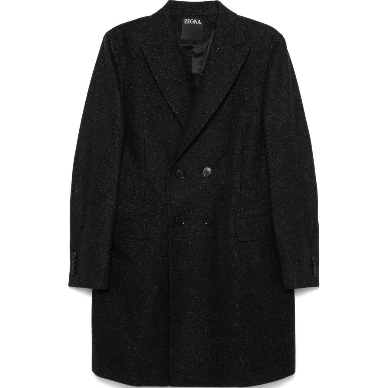 

Пальто Zegna Speckle Texture Ermenegildo Zegna, черный