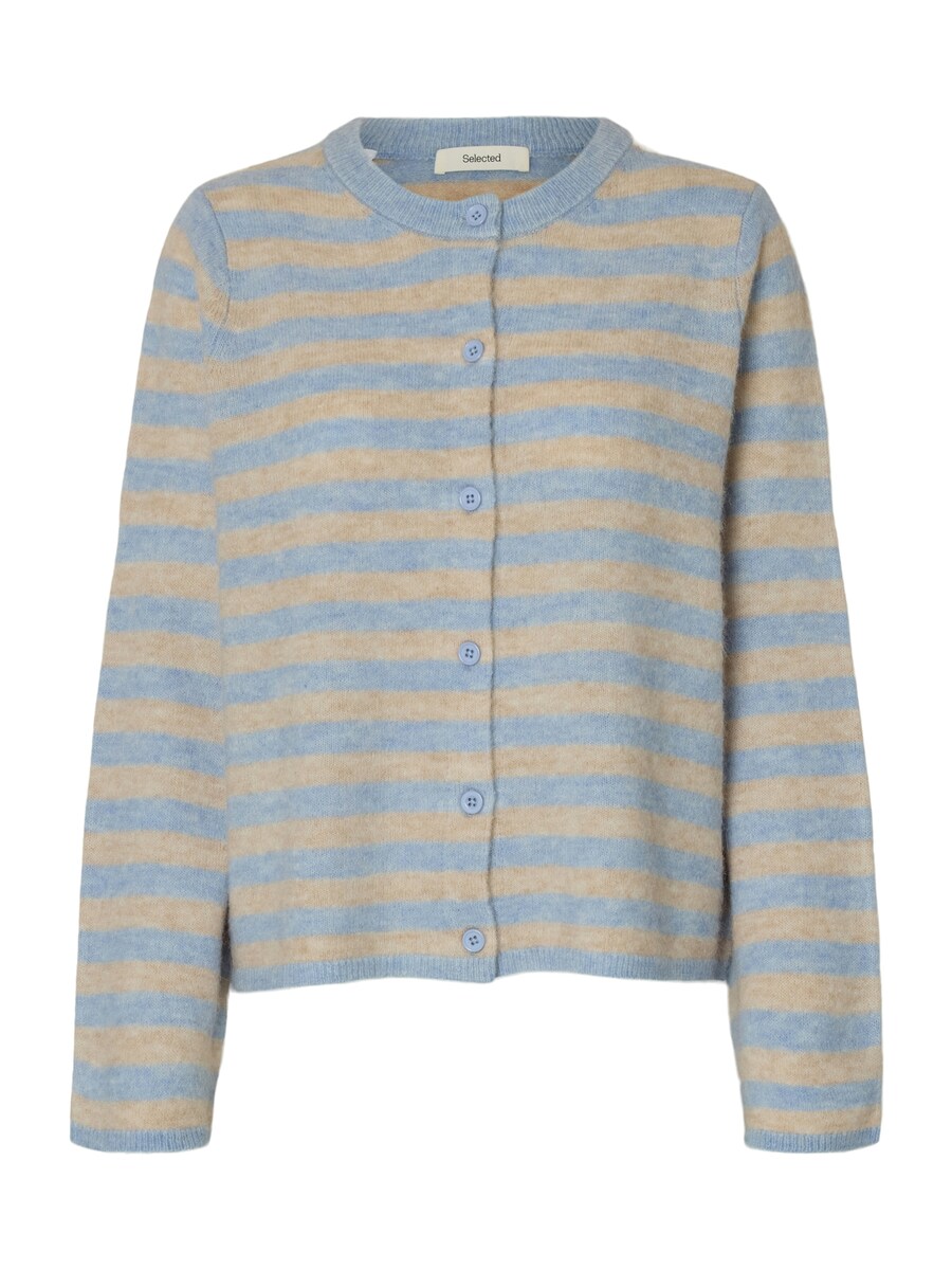 

Вязаный кардиган SELECTED SLFLULU, песочный/светло-голубой