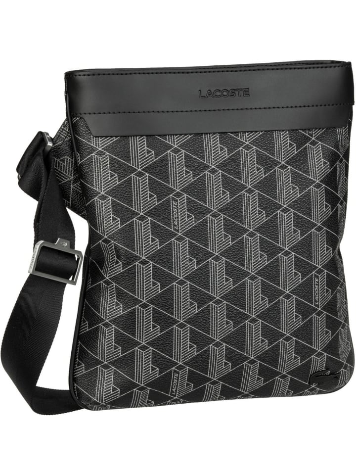 

Наплечная сумка Lacoste, цвет monogram noir gris