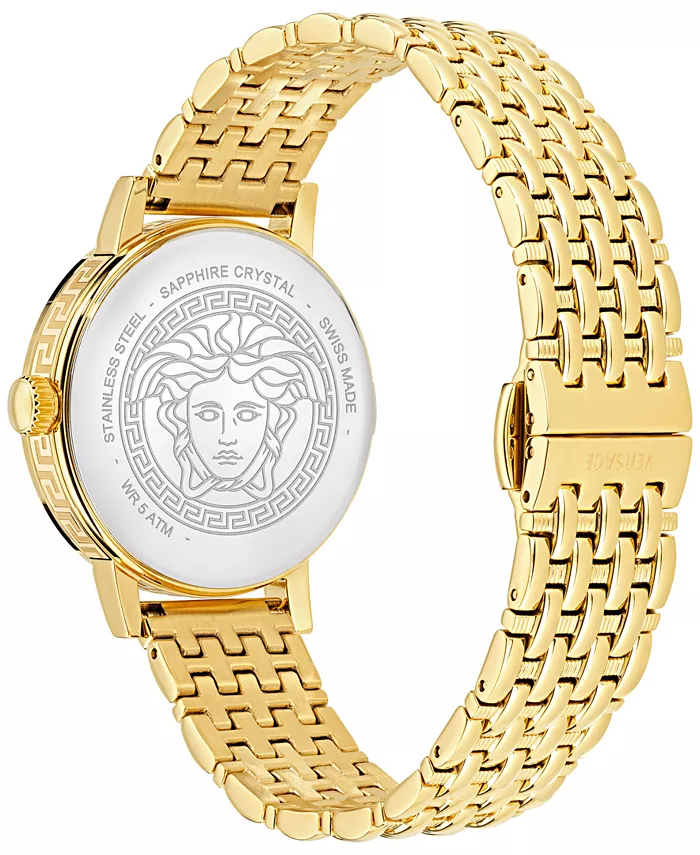 Женские наручные часы Swiss Greca Fortuna Gold Ion Plated, 35 мм Versace — фото 3