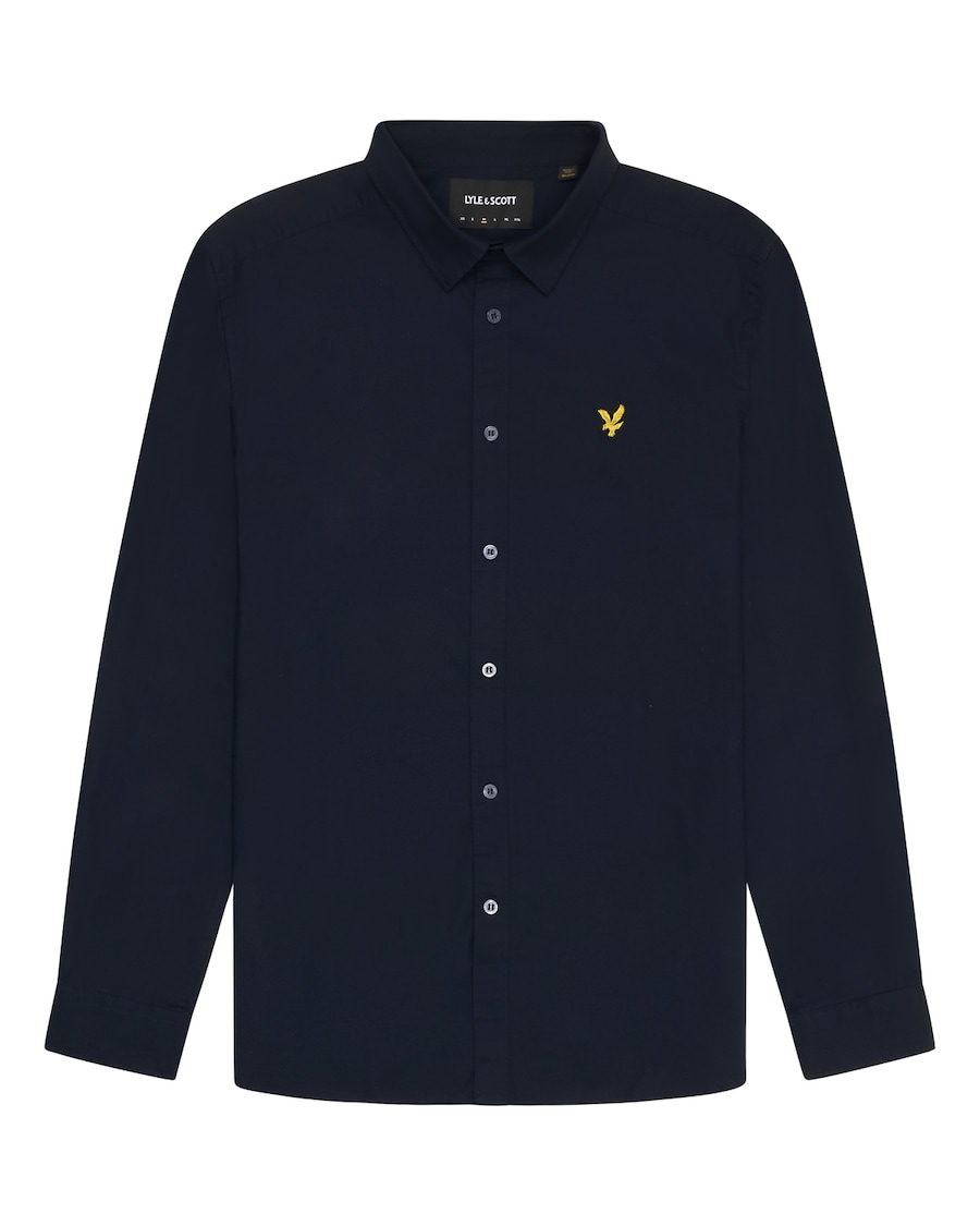 

Рубашка на пуговицах классического кроя Lyle & Scott, темно-синий