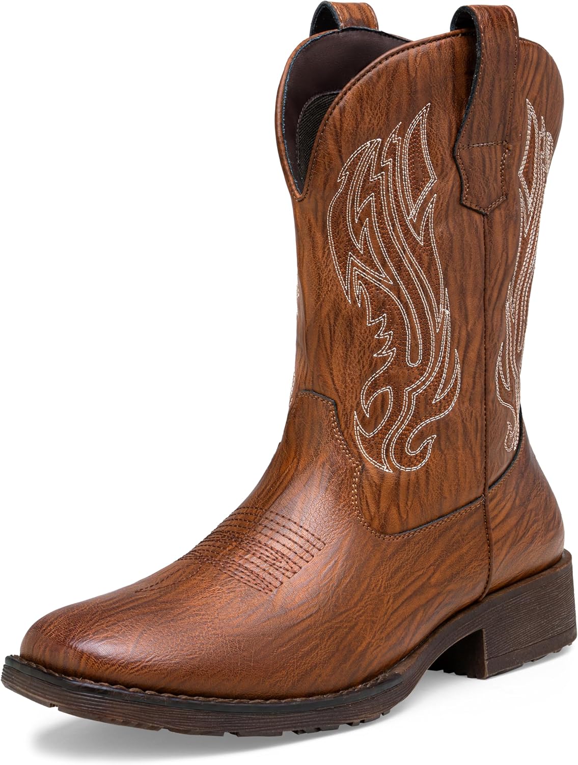 

Мужские ковбойские сапоги JOUSEN с вышивкой, мужские вестерн-сапоги, ретро с квадратным носком, мужские ботинки, ботас вакерас для мужчин, светло-коричневый