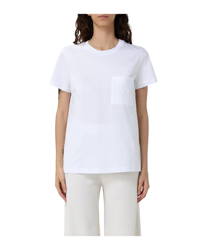 

Повседневная однотонная футболка Max Mara, белый