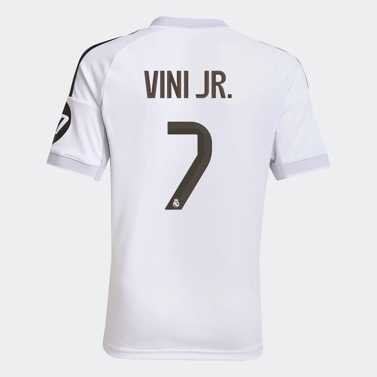 

Детская футболка основной формы Real Madrid 2025-2026 Винисиус Жуниор 7 adidas, белый
