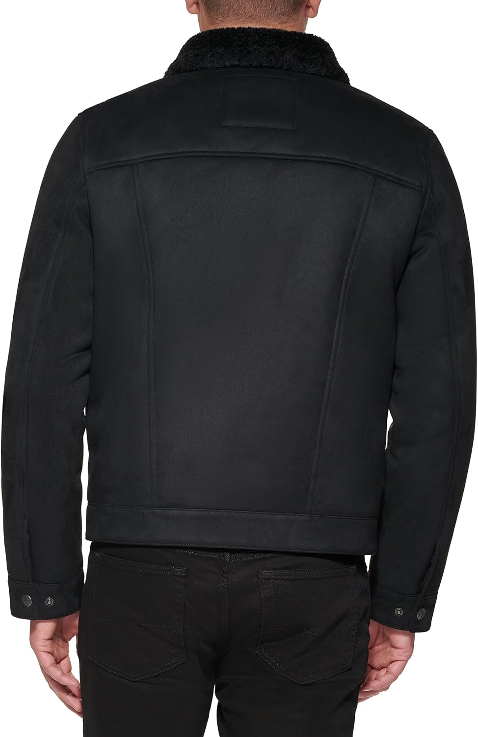 Мужская классическая куртка дальнобойщика Levi's из искусственной кожи, Black Faux Shearling — фото 2