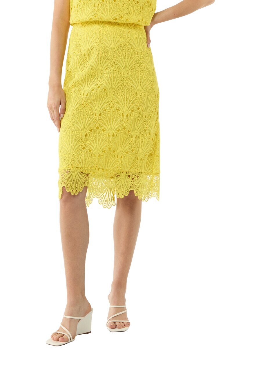 

Юбка миди COMMA Skirt, желтый