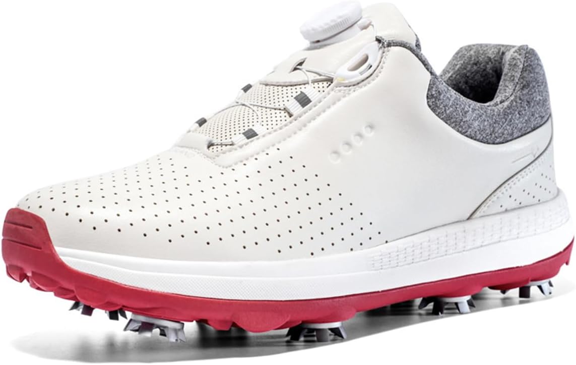 

Водонепроницаемые гольф-кроссовки с шипами для мужчин, для игры в гольф, прогулок на улице и фитнеса Omcam, белый