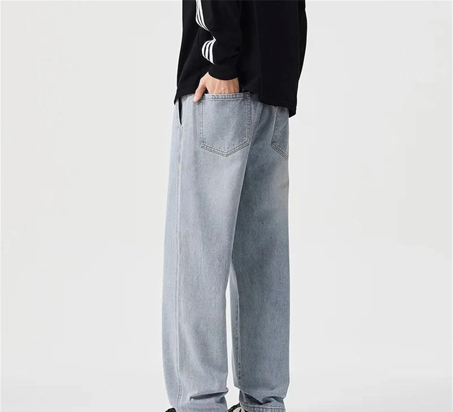 Джинсы свободные Vintage Washed, Gray — фото 4